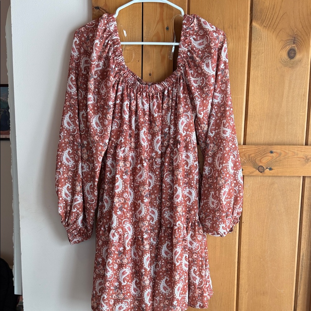 Paisley Print Midi Dress